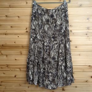 Peruvian Connection Womens Skirt 14 Brown Plumage Maxi Skirt NWT